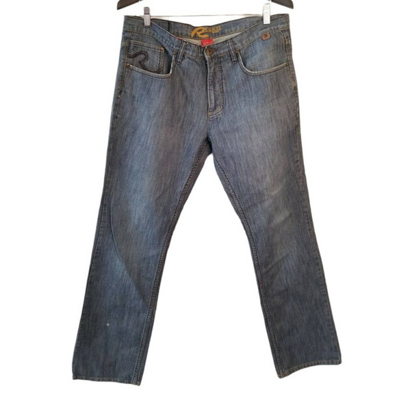 REQUEST‎ Blue Jeans straight Leg Men's Size 36X34 - Picture 1 of 7